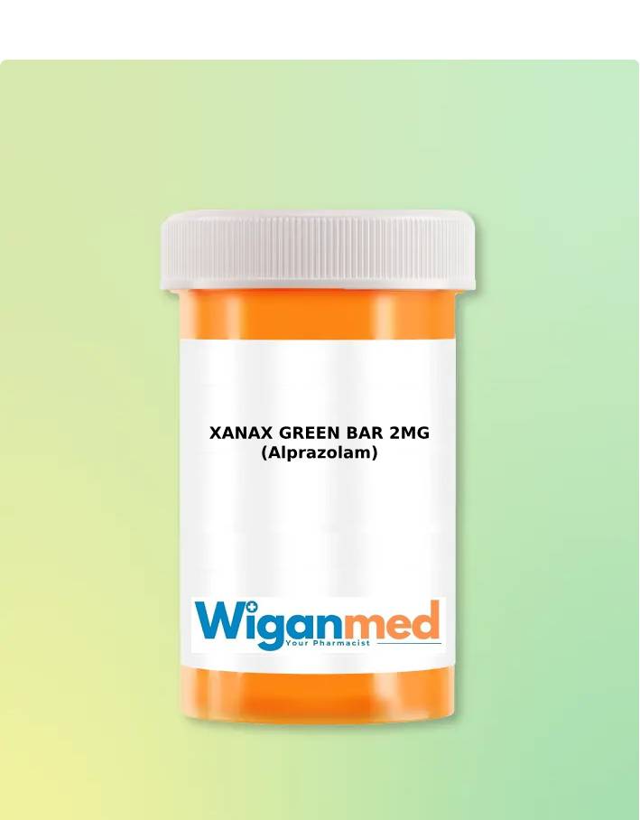 XANAX GREEN BAR 2MG (Alprazolam) (2 mg) - 30 Tablets